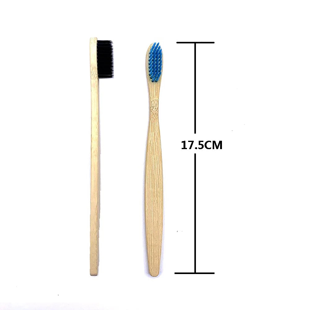 Eco-Friendly Bamboo Toothbrush - Pack of 4.